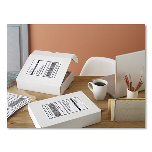 Shipping Labels W/ Trueblock Technology, Inkjet Printers, 5.5 X 8.5, White, 2/sheet, 25 Sheets/pack.