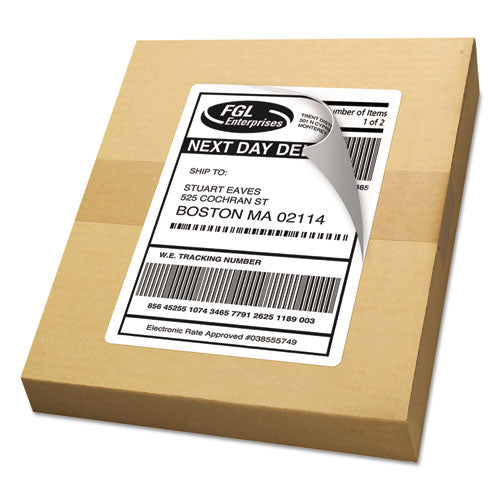 Shipping Labels W/ Trueblock Technology, Inkjet Printers, 5.5 X 8.5, White, 2/sheet, 25 Sheets/pack.