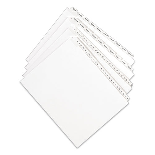 Preprinted Legal Exhibit Side Tab Index Dividers, Allstate Style, 25-tab, Exhibit 1 To Exhibit 25, 11 X 8.5. White, 1 Set