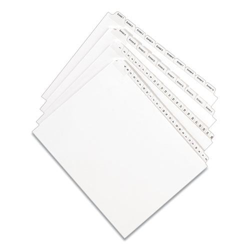 Preprinted Legal Exhibit Side Tab Index Dividers, Allstate Style, 26-tab, D, 11 X 8.5, White, 25/pack.