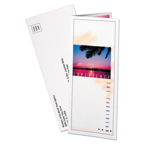 Tri-fold Brochures, 92 Bright, 85 Lb Text Weight, 8.5 X 11, Matte White, 100/pack.