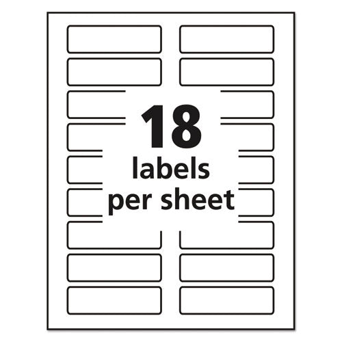 Removable File Folder Labels With Sure Feed Technology, 0.94 X 3.44 White, 18/sheet, 25 Sheets/pack