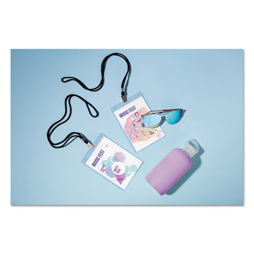 Lanyard-style Badge Holder W/laser/inkjet Inserts, Top Load, 4.25 X 6, We, 75/pk.