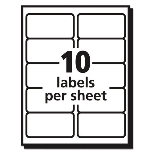 Matte Clear Easy Peel Mailing Labels W/ Sure Feed Technology, Inkjet Printers, 2 X 4, Clear, 10/sheet, 25 Sheets/pack.