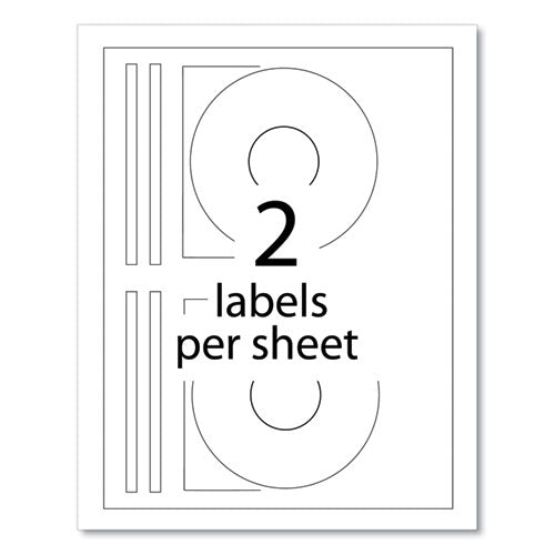 Inkjet Cd Labels, Matte White, 100/pack.