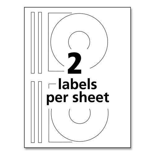 Inkjet Full-face Cd Labels, Glossy White, 20/pack.