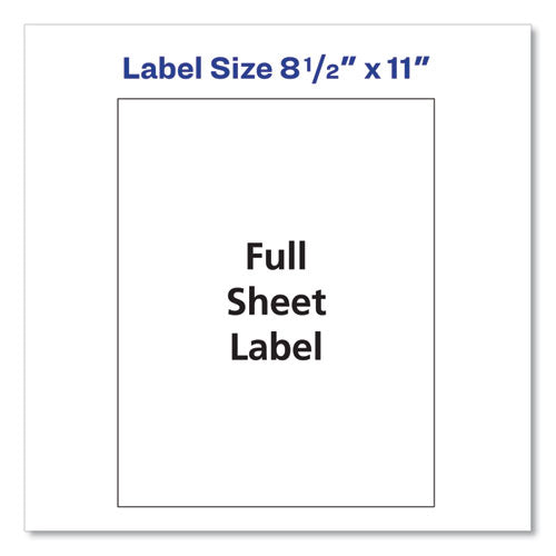 Shipping Labels With Trueblock Technology, Inkjet/laser Printers, 8.5 X 11, White, 500/box.