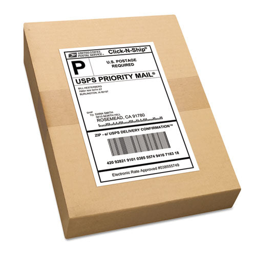 Shipping Labels W/ Trueblock Technology, Inkjet/laser Printers, 5.5 X 8.5, White, 2/sheet, 500 Sheets/box.