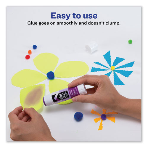 Permanent Glue Stic Value Pack, 1.27 Oz, Applies Purple, Dries Clear, 6/pack.