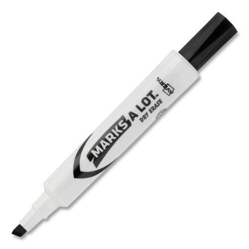 Marks A Lot Desk-style Dry Erase Marker Value Pack, Broad Chisel Tip, Black, 36/pack (98207).