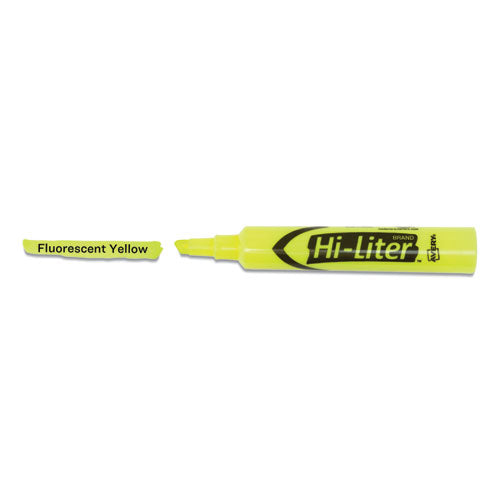 Hi-liter Desk-style Highlighter Value Pack, Fluorescent Yellow Ink, Chisel Tip, Yellow/black Barrel, 36/box.