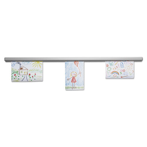 Grip-a-strip Display Rail, 24 X 1.5, Aluminum Finish.