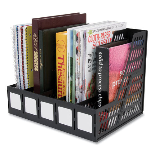 Literature File, Five Slots, 13.25 X 10 X 10.25, Black.