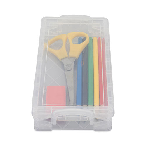 Super Stacker Pencil Box, Plastic, 8.25 X 3.75 X 1.5, Clear.