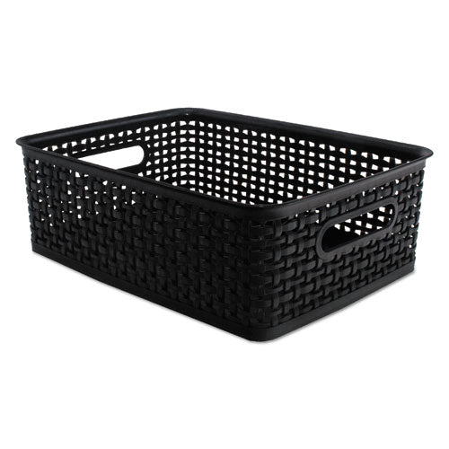 Weave Bins, 14.25 X 10.25 X 4.75, Black, 2/pack.