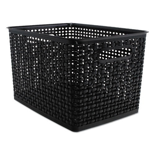 Weave Bins, 13.88 X 10.5 X 8.75, Black, 2/pack.