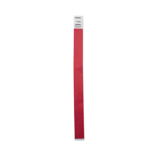 Crowd Management Wristbands, Sequentially Numbered, 9.75" X 0.75", Red, 500/pack.