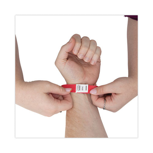 Crowd Management Wristbands, Sequentially Numbered, 9.75" X 0.75", Red, 500/pack.