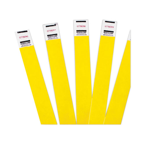 Crowd Management Wristbands, Sequentially Numbered, 9.75" X 0.75", Neon Yellow,500/pack.