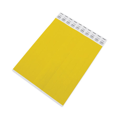 Crowd Management Wristbands, Sequentially Numbered, 9.75" X 0.75", Neon Yellow,500/pack.