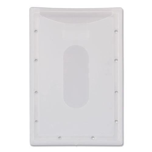 Clear Id Card Holder, Horizontal, Clear 2.31" X 3.69" Holder, 2.13" X 3.38" Insert, 25/pack.