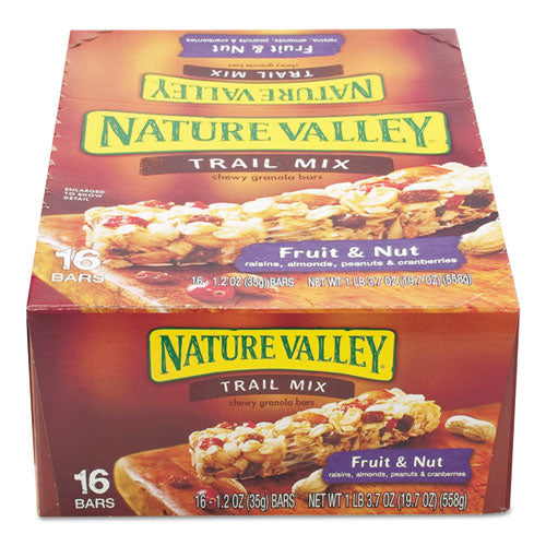 Granola Bars, Chewy Trail Mix Cereal, 1.2 Oz Bar, 16/box.