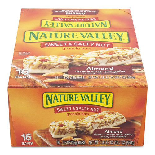 Granola Bars, Sweet And Salty Nut Almond Cereal, 1.2 Oz Bar, 16/box.