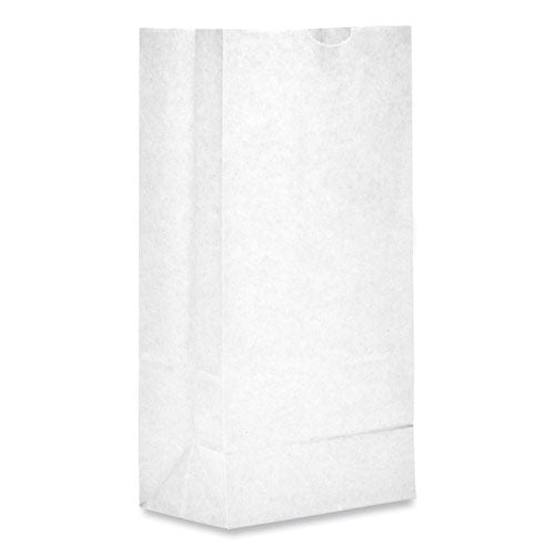 Grocery Paper Bags, #10 Size, 6.31" X 4.19" X 13.38", White, 500/bundle.