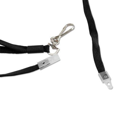 Safety Breakaway Lanyard, Metal Hook Fastener, 36" Long, Black.