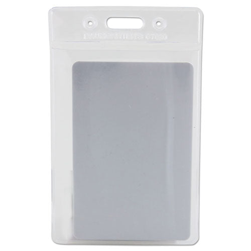 Sicurix Badge Holder, Vertical, 2.75 X 4.13, Clear, 12/pack.