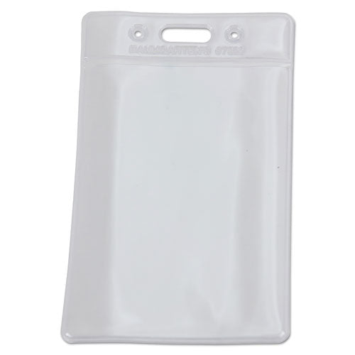 Sicurix Badge Holder, Vertical, 2.75 X 4.13, Clear, 12/pack.