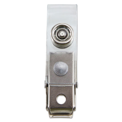 Sicurix Id Strap Clips, 0.38" X 2.75", Clear, 25/pack.