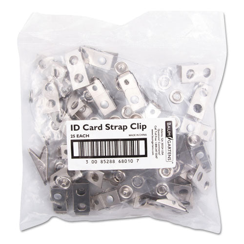 Sicurix Id Strap Clips, 0.38" X 2.75", Clear, 25/pack.