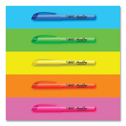 Brite Liner Highlighter, Fluorescent Green Ink, Chisel Tip, Green/black Barrel, Dozen.