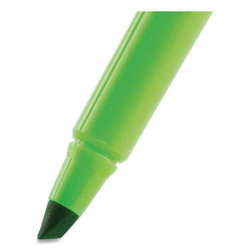 Brite Liner Highlighter, Fluorescent Green Ink, Chisel Tip, Green/black Barrel, Dozen.