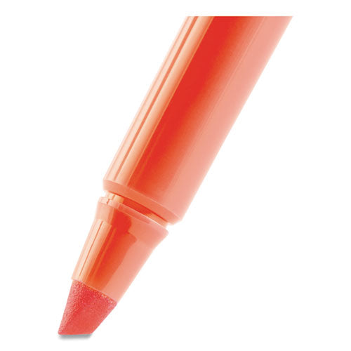 Brite Liner Highlighter, Fluorescent Orange Ink, Chisel Tip, Orange/black Barrel, Dozen.