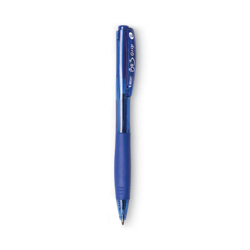 Bu3 Ballpoint Pen, Retractable, Bold 1 Mm, Blue Ink, Translucent Blue/blue Barrel, Dozen.