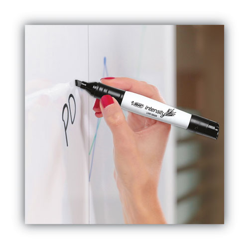 Intensity Low Odor Chisel Tip Dry Erase Marker, Broad Chisel Tip, Green, Dozen.