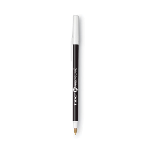 Prevaguard Round Stic Pen, Stick, Medium 1 Mm, Black Ink, Black Barrel, 60/pack.