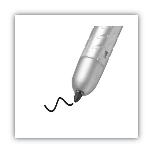 Intensity Retractable Permanent Marker, Fine Bullet Tip, Black, Dozen.