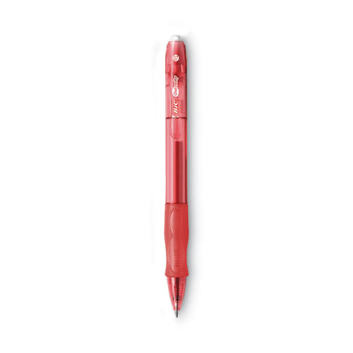 Gel-ocity Gel Pen, Retractable, Medium 0.7 Mm, Red Ink, Translucent Red Barrel, Dozen.