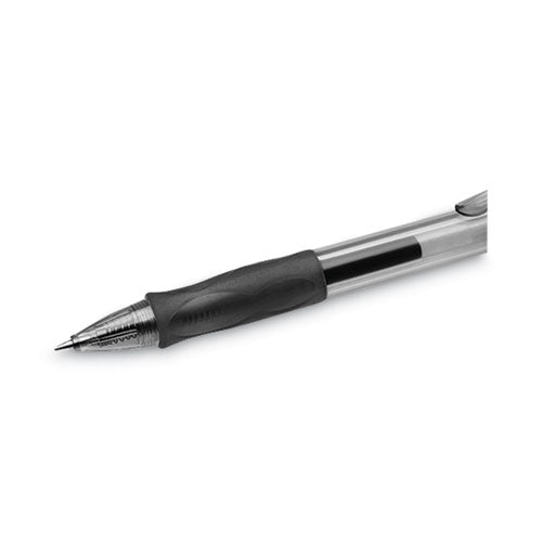 Gel-ocity Gel Pen Value Pack, Retractable, Medium 0.7 Mm, Black Ink, Clear/black Barrel, 24/pack.