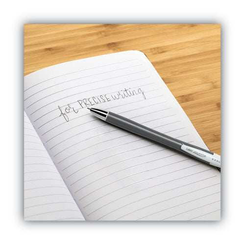 Glide Exact Ballpoint Pen, Retractable, Fine 0.7 Mm, Black Ink, Black Barrel, Dozen.