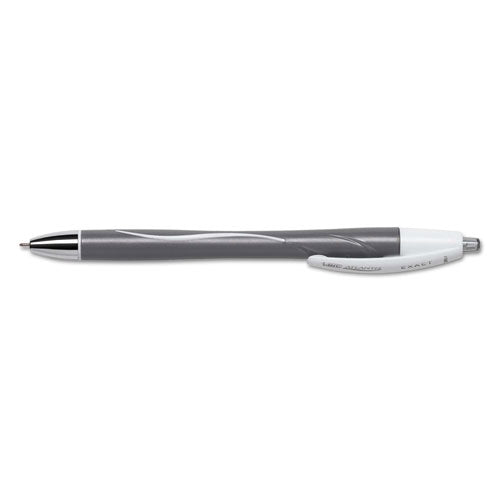 Glide Exact Ballpoint Pen, Retractable, Fine 0.7 Mm, Black Ink, Black Barrel, Dozen.