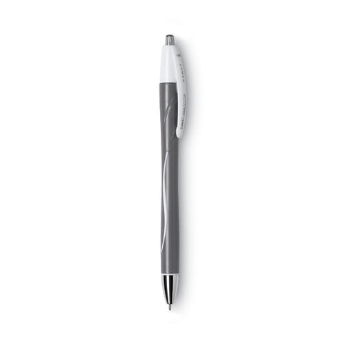 Glide Exact Ballpoint Pen, Retractable, Fine 0.7 Mm, Black Ink, Black Barrel, Dozen.