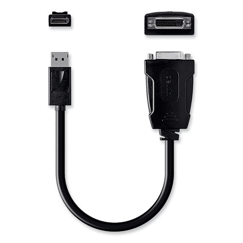 Displayport To Dvi Adapter, 5", Black.