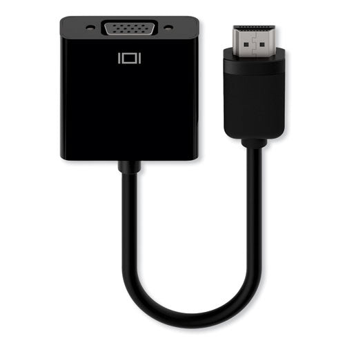 Hdmi To Vga + 3.5mm Audio Adapter, 5", Black.