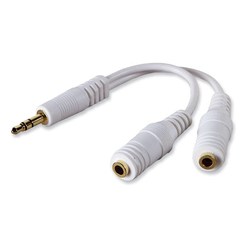 Speaker And Headphone Splitter, White.