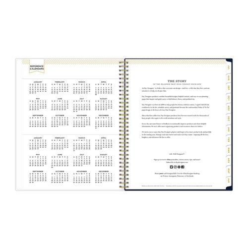 Day Designer Peyton Create-your-own Cover Weekly/monthly Planner,Floral, 11 X 8.5, Navy, 12-month (july To June): 2024-2025