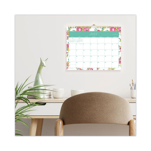 Day Designer Peyton Academic Wall Calendar, Floral Artwork, 11 X 8.75, White Sheets,12-month (july To June): 2024 To 2025